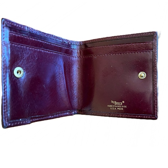 Bosca Hand Stained Leather Small Wallet - Picture 3 of 5